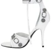 Sandalias Cagole de 110 mm «White Arena Lambskin» 743057WAD4E9081