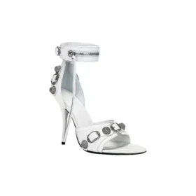 Sandalias Cagole de 110 mm «White Arena Lambskin» 743057WAD4E9081