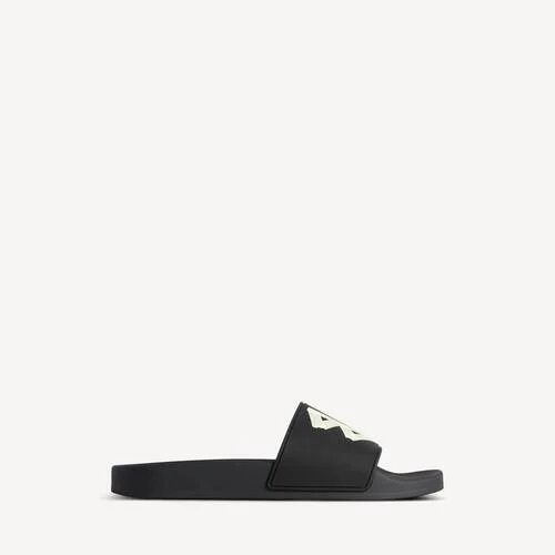 Sandalias de piscina para hombre en negro/amarillo Sandalias de piscina para hombre en negro/amarillo