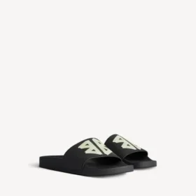 Sandalias de piscina para hombre en negro/amarillo