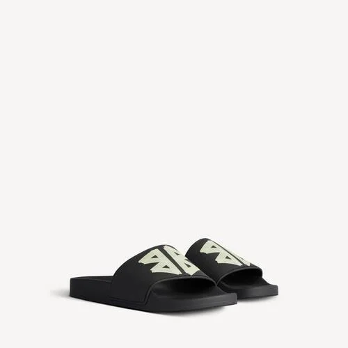 Sandalias de piscina para hombre en negro/amarillo Sandalias de piscina para hombre en negro/amarillo