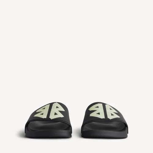 Sandalias de piscina para hombre en negro/amarillo Sandalias de piscina para hombre en negro/amarillo