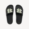 Sandalias de piscina para hombre en negro/amarillo Sandalias de piscina para hombre en negro/amarillo