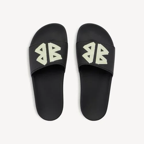 Sandalias de piscina para hombre en negro/amarillo Sandalias de piscina para hombre en negro/amarillo