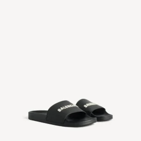 Sandalias de piscina para hombre en negro/blanco