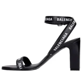 Sandalias de tacones con logotipo integral «Negro» 630041WBAE11090