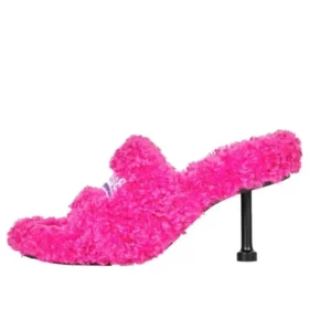 Sandalias de tacones peludas de 80 mm «Pink» 656632W2DO15096