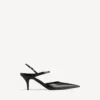 Sandalias de talón abierto con lazo «Avenue» para mujer en negro/plata Sandalias de talón abierto con lazo «Avenue» para mujer en negro/plata
