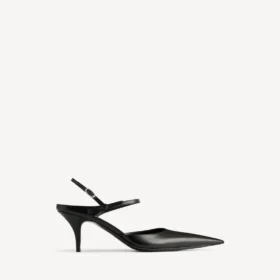 Sandalias de talón abierto con lazo «Avenue» para mujer en negro/plata