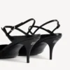 Sandalias de talón abierto con lazo «Avenue» para mujer en negro/plata Sandalias de talón abierto con lazo «Avenue» para mujer en negro/plata