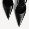 Sandalias de talón abierto con lazo «Avenue» para mujer en negro/plata Sandalias de talón abierto con lazo «Avenue» para mujer en negro/plata
