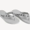 Sandalias de tiras «Cagole» para mujer en gris Balenciaga/cristal