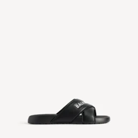 Sandalias deportivas de piscina para hombre en negro/blanco