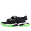 Sandalias Track «Suela transparente, negro, verde y blanco» 655954W2CC41038