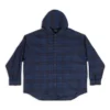 Sobrecamiseta a cuadros con capucha «Blue Navy» 720109TNM354202