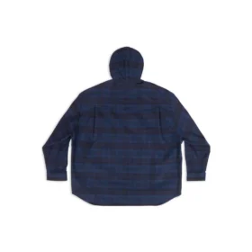 Sobrecamiseta a cuadros con capucha «Blue Navy» 720109TNM354202 Sobrecamiseta a cuadros con capucha «Blue Navy» 720109TNM354202
