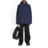 Sobrecamiseta a cuadros con capucha «Blue Navy» 720109TNM354202
