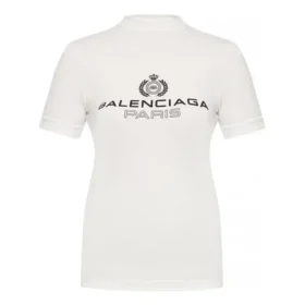 SS21 Camiseta de manga corta con letras, blanca, 594603TGV479000