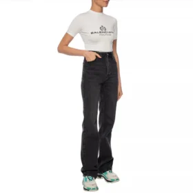 SS21 Camiseta de manga corta con letras, blanca, 594603TGV479000