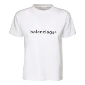 SS21 Camiseta informal de manga corta grande con estampado de logotipo alfabético, blanca, 612965TIV549040