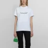 SS21 Camiseta informal de manga corta grande con estampado de logotipo alfabético, blanca, 612965TIV549040