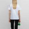 SS21 Camiseta informal de manga corta grande con estampado de logotipo alfabético, blanca, 612965TIV549040