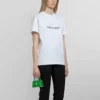 SS21 Camiseta informal de manga corta grande con estampado de logotipo alfabético, blanca, 612965TIV549040