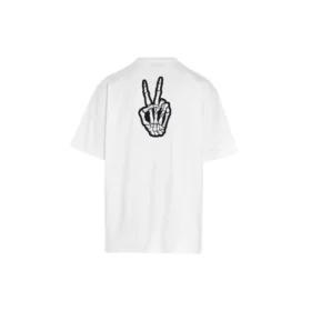 SS21 Drip Peace, corte amplio, estampado de sonrisas, estilo casual, GS, blanco 641675TKVA18639