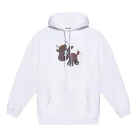 SS21 Estampado de dibujos animados con motivos pequeños, unisex, blanco, 578135TJVE69000