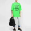 SS21 Estampado de palabras, manga corta, unisex, verde 641614TJVI34162