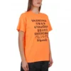 SS21 Letter Printing Cuello redondo Naranja 612965TJVI37513