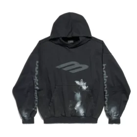 Sudadera con capucha 3B Stencil, corte medio, «Negro» 767877TQVT71083