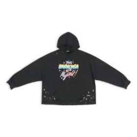 Sudadera con capucha 90/10 de corte amplio «Washed Black» 674986TMVH41055