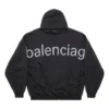 Sudadera con capucha Bal.Com «Black» 739024TOVN98151