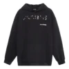 Sudadera con capucha Balenciaga con diseño dibujado a mano, corte medio «Negro» 600583TOVO61070