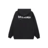 Sudadera con capucha Balenciaga con diseño dibujado a mano, corte medio «Negro» 600583TOVO61070