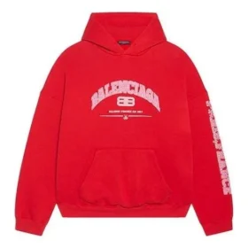Sudadera con capucha Balenciaga de corte amplio «Rojo» 674986TLVJ26441
