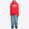 Sudadera con capucha Balenciaga de corte amplio «Rojo» 674986TLVJ26441