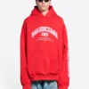 Sudadera con capucha Balenciaga de corte amplio «Rojo» 674986TLVJ26441
