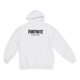 Sudadera con capucha Balenciaga x FORTNITE de corte medio «Blanca» 600583TLVO49040