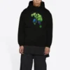 Sudadera con capucha Balenciaga x Marvel Hulk, corte medio «Negro» 600583TLV581000