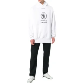Sudadera con capucha Balenciaga x Programa Mundial de Alimentos «Blanco y negro» 541870TCV343307
