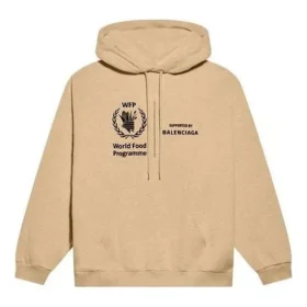Sudadera con capucha Balenciaga x Programa Mundial de Alimentos, corte medio, «Beige» 600583TJVK49605