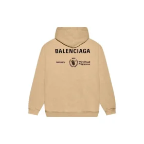 Sudadera con capucha Balenciaga x Programa Mundial de Alimentos, corte medio, «Beige» 600583TJVK49605