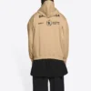 Sudadera con capucha Balenciaga x Programa Mundial de Alimentos, corte medio, «Beige» 600583TJVK49605
