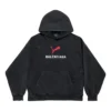 Sudadera con capucha Balenciaga x Puma, corte medio «Black Faded» 767877TTVA41041