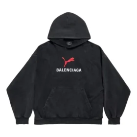 Sudadera con capucha Balenciaga x Puma, corte medio «Black Faded» 767877TTVA41041