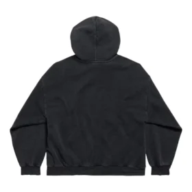 Sudadera con capucha Balenciaga x Puma, corte medio «Black Faded» 767877TTVA41041