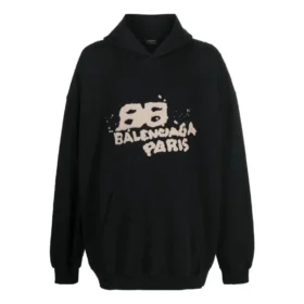 Sudadera con capucha «Black» de talla grande con BB Icon dibujado a mano 620973TNVQ11059