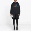 Sudadera con capucha bordada, negra 570798TEV501000